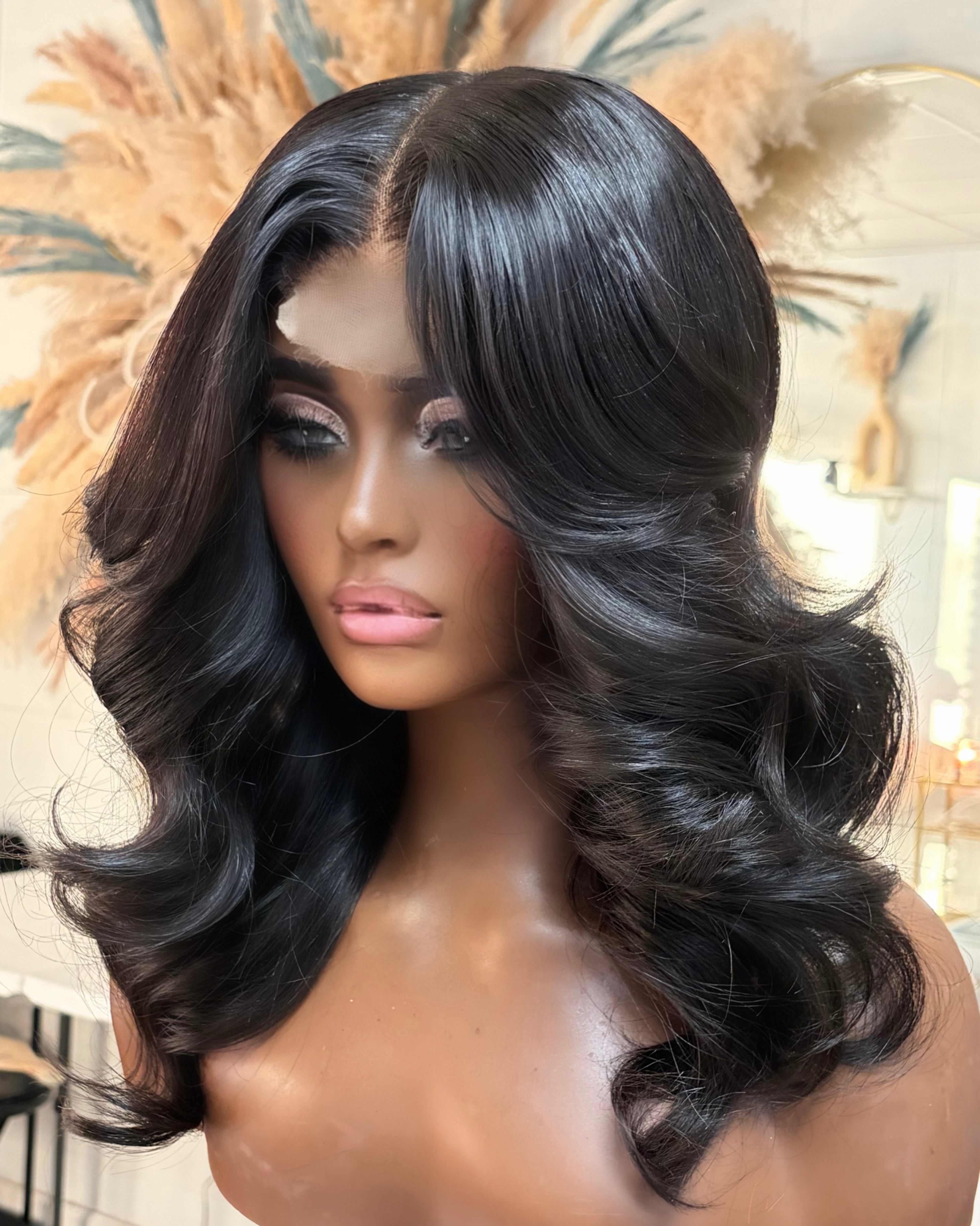 Glueless 18” Raw Bundle Wig – HD Closure